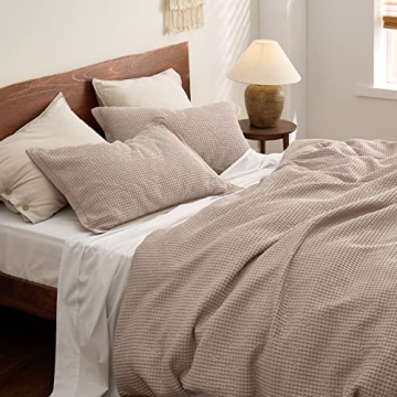 Bedsure Cotton Waffle Weave Duvet Cover - Timeless Elegance