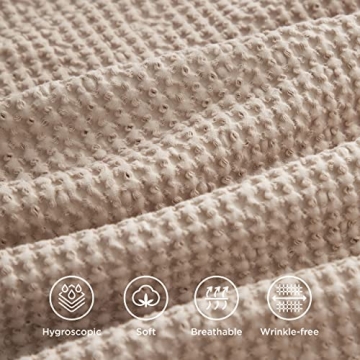 Bedsure Cotton Waffle Weave Duvet Cover - Timeless Elegance