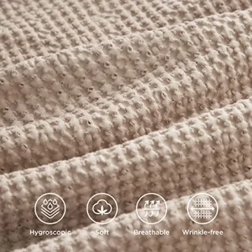Bedsure Cotton Waffle Weave Duvet Cover - Timeless Elegance