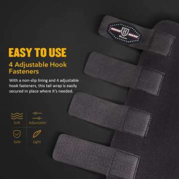 Harrison Howard Neoprene Horse Tail Wrap with Adjustable Fasteners