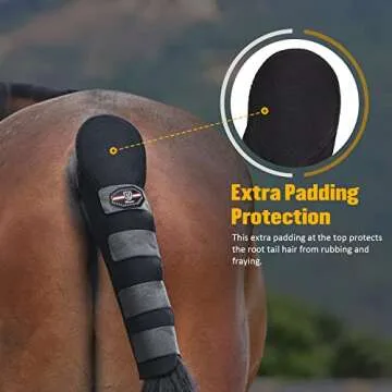 Harrison Howard Neoprene Horse Tail Wrap with Adjustable Fasteners