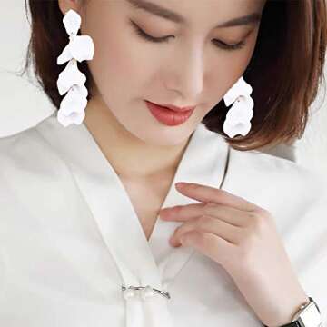 Chic Luluping Acrylic Petal Earrings for Women