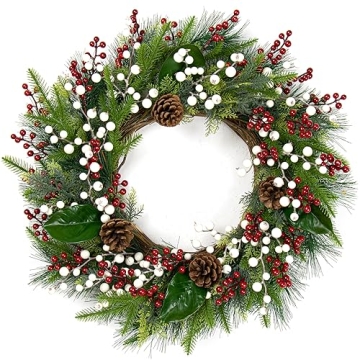 LLZLL 32 Pack Christmas Red Berry Stems for Holiday Decor