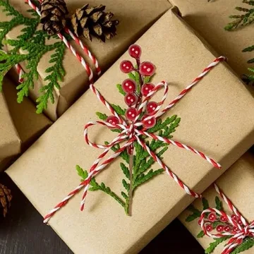 LLZLL 32 Pack Christmas Red Berry Stems for Holiday Decor