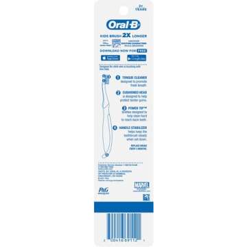 Oral-B Avengers Assemble Toothbrushes, Soft for Kids, Twin Pack