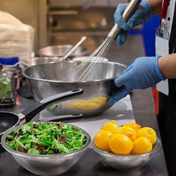 HOMEARRAY Stainless Steel Mixing Bowls (Set of 6) - Mirror finish for Easy to Clean kitchen bowls, Nesting Bowls for Space Saving Storage, Ideal For Cooking, Baking, Serving,Prepping.