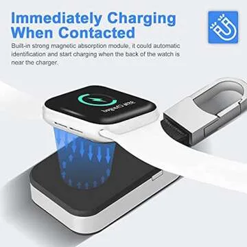 Portable Wireless Charger for Apple Watch, 1000mAh Power Bank
