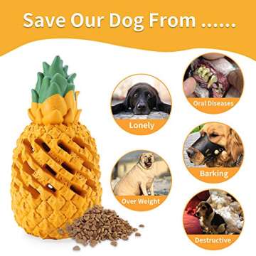 LPHSNR Pineapple Dog Toys for Large Dogs Aggressive Chewers Puppy, Indestructible Dog Chew Toys for ...