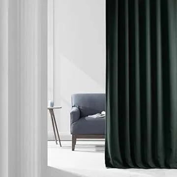 HPD Half Price Drapes Room Darkening Curtains 108 Inches Long for Bedroom & Living Room (1 Panel), 50 X 108, Dark Mallard