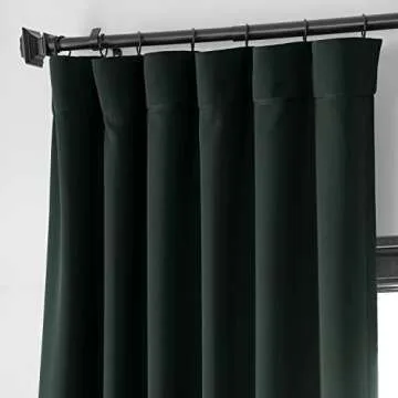 HPD Half Price Drapes Room Darkening Curtains 108 Inches Long for Bedroom & Living Room (1 Panel), 50 X 108, Dark Mallard