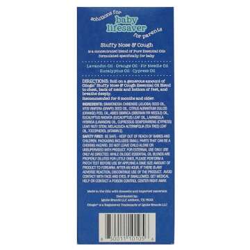 Oilogic Baby Bath Essentials Stuffy Nose and Cough Roll-On for Babies & Toddlers - Natural Essential...