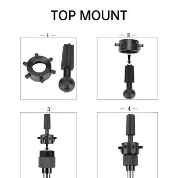 MEIBR Mannequin Head Stand Adjustable Wig Stand Tripod for Hairdressing Training,Cosmetology Mannequin Training Professional Metal Support Tripod (Black)