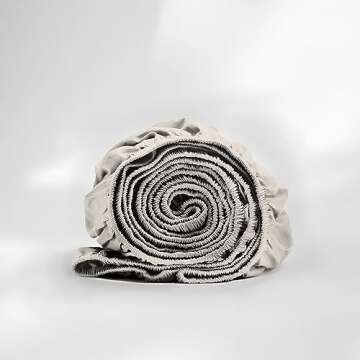 Purity Home 144TC Organic 100% Cotton Percale Sheet Set, with Elasticized Deep Pockets, Eco-Friendly...