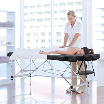 Yaheetech Adjustable Portable Massage Table for Salon Spa Home