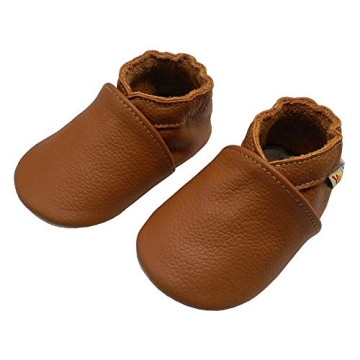 YALION Baby Soft Leather Moccasins for First Steps