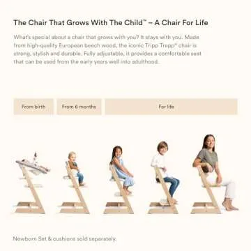Stokke Tripp Trapp High Chair - Adjustable Dining Chair for All Ages
