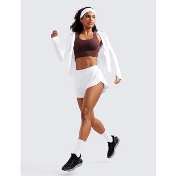 CRZ YOGA Women's Dolphin Athletic Shorts - Lightweight & Stylish