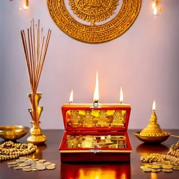 Brass Sri Dhan Laxmi Kuber Yantra for Diwali Gifts