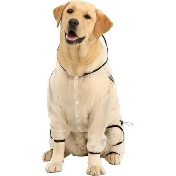 Olsa Dog Raincoat with Reflective Stripes and Hood