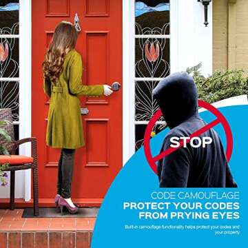 TurboLock Keyless Electronic Keypad Entry Door Lock Smart Knob Kit with Automatic Locking, Battery Backup & Easy Installation (No Bluetooth, Bronze)