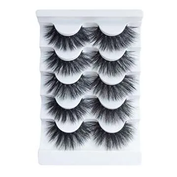 JIMIRE High Volume 3D False Eyelashes Pack of 5 Pairs