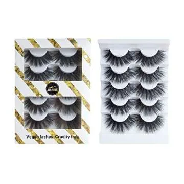 JIMIRE High Volume 3D False Eyelashes Pack of 5 Pairs