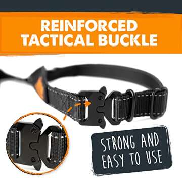 Mighty Paw Dog Seat Belt For Car Headrest - Distraction Free Driving, Heavy-Duty Aviation Grade Aluminum Carabiner, and Tactical Buckle.Adjustable Dog Seatbelt Harness for Small, Medium and Large Pets