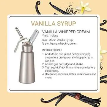 Monin Vanilla Syrup - All-Natural Coffee & Cocktail Flavor