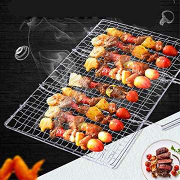 Portable Mmtong Stainless Steel BBQ Grilling Basket