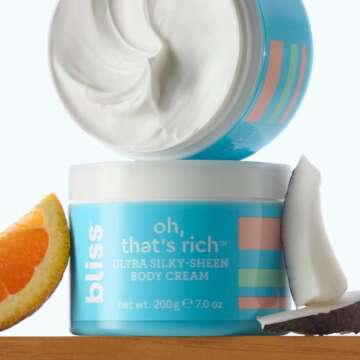 Bliss Oh, That's Rich Ultra Silky-Sheen Body Cream | Instantly Absorbs | Smooth & Soothe the Driest Skin | Paraben Free, Cruelty Free | 7.0 oz