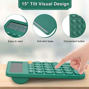 Compact 12-Digit Standard Calculator for Home & School