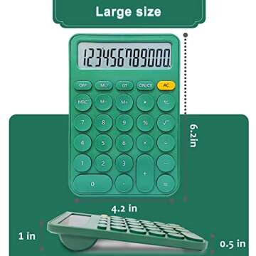 Compact 12-Digit Standard Calculator for Home & School