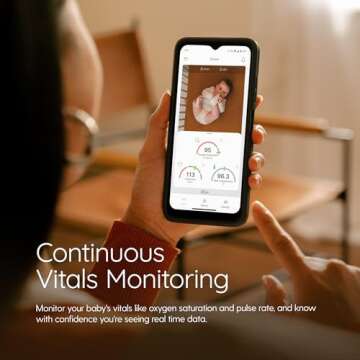 Masimo Stork Vitals+ - FDA Cleared Smart Baby Monitoring System (Boot + Sensor + Camera + App), Monitors Pulse Rate, Oxygen Saturation & Skin Temp (Discontinued)