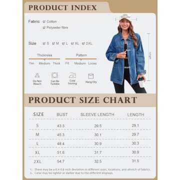 Stylish Oversized Denim Jacket for Women - Zip Up Comfort