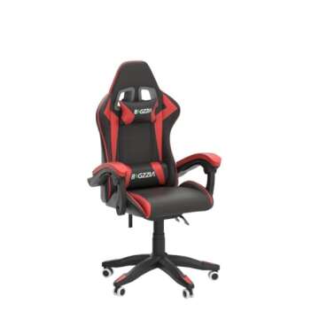 Bigzzia Gaming Chair, Ergonomic Video Game Chairs with Pillow and Lumbar Support, Racing Style Height Adjustable Computer Chair with 360°-Swivel Seat for Adults