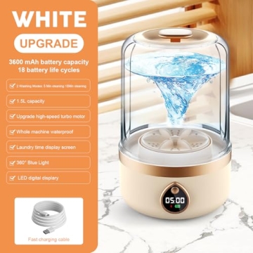 Portable 1.5L Wireless Mini Washer for Effortless Cleaning