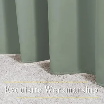 NICETOWN Blackout Green Curtains for Bedroom - 2 Panels