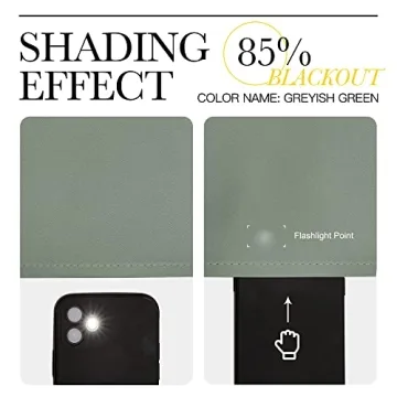 NICETOWN Blackout Green Curtains for Bedroom - 2 Panels