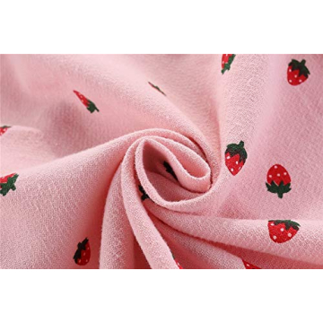 Mud Kingdom Girls Strawberry Print Cotton Pajamas 4T