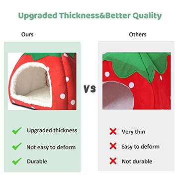 Tierecare Guinea Pig Hideout 2 Pack Guinea Pig Bed House Cage Accessories Cozy Hide-Out for Hedgehog Ferret Chinchilla&Other Small Animals