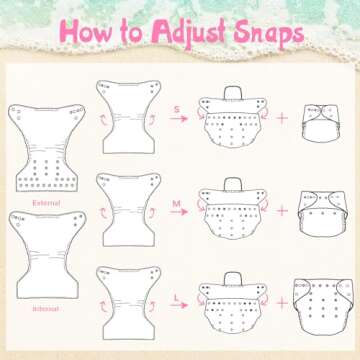 Babygoal Baby & Toddler Girl and Boy Swim Diapers, Reusable Adjustable Washable One Size Fits 6M-3T Gifts and Swimming Lessons 3 Pack 3ZSD04