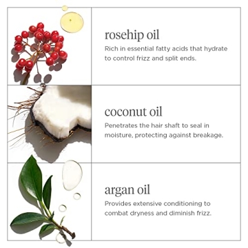 Briogeo Farewell Frizz Blow Dry Perfection & Heat Protectant Crème, Anti Frizz Hair Cream with Argan Oil for Styling, Silicone-free, Heat Protectant, Smooths Hair, Vegan, Cruelty-Free, 2 fl oz