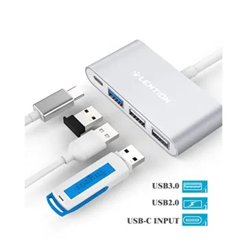 LENTION 4-in-1 USB-C Hub for MacBook Pro and More