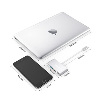 LENTION 4-in-1 USB-C Hub for MacBook Pro and More