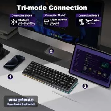 YUNZII AL65 Wireless Mechanical Keyboard - RGB Backlit