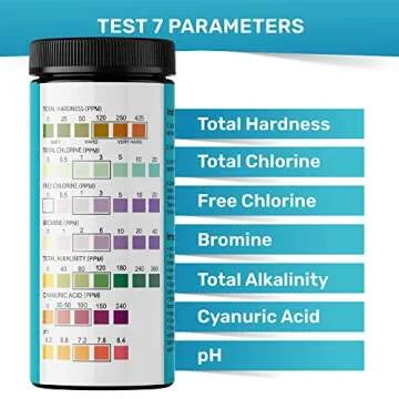 JNW 7-in-1 Pool Test Strips for Accurate Water Testing