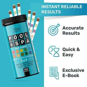 JNW 7-in-1 Pool Test Strips for Accurate Water Testing