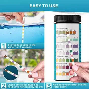 JNW 7-in-1 Pool Test Strips for Accurate Water Testing