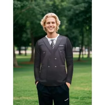 Stylish GRATJCIN Tuxedo Print T-Shirt for Men