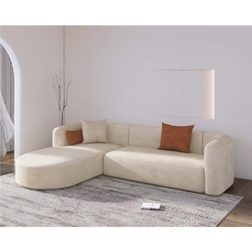 Acanva Luxury Velvet Sofa Modern Minimalist Design